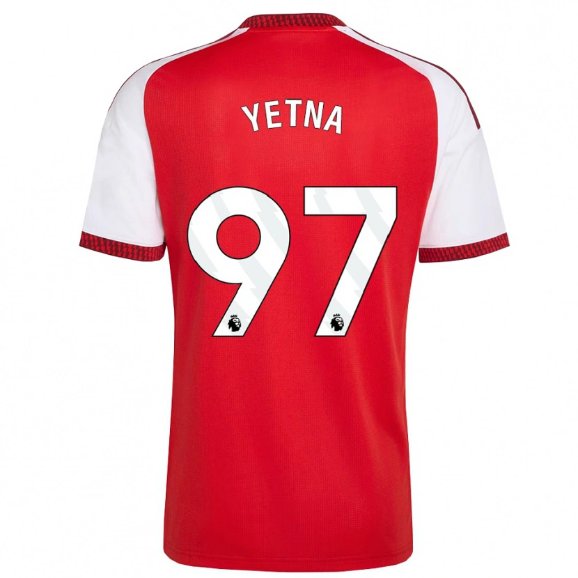 Danxen Kinder Mikael Yetna #97 Rot Weiß Schwarz Heimtrikot Trikot 2026/27 T-Shirt