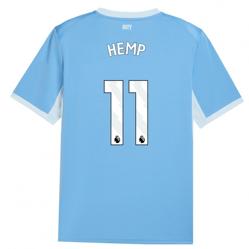 Danxen Kinder Lauren Hemp #11 Hellhimmelblau Weiß Heimtrikot Trikot 2026/27 T-Shirt