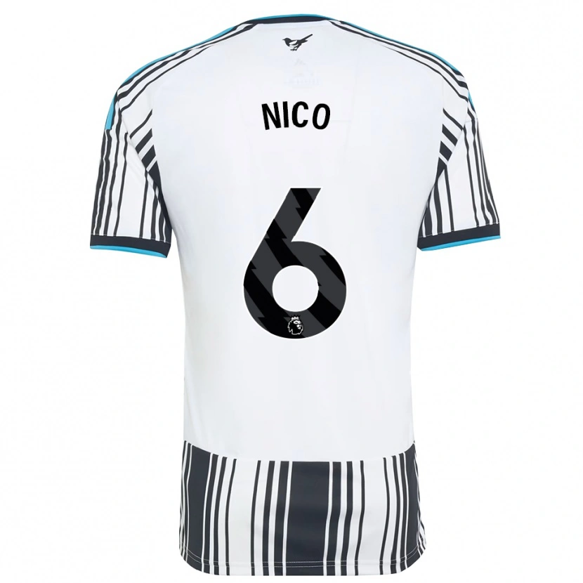 Danxen Kinder Nico González #6 Himmelsblau Schwarz Weiß Heimtrikot Trikot 2026/27 T-Shirt
