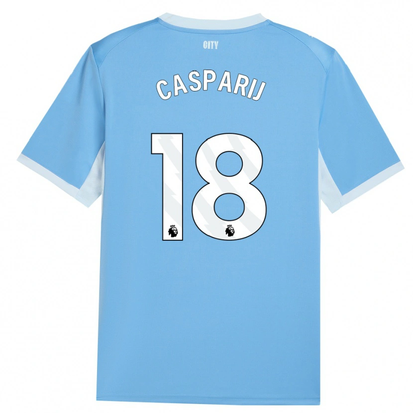 Danxen Kinder Kerstin Casparij #18 Hellhimmelblau Weiß Heimtrikot Trikot 2026/27 T-Shirt