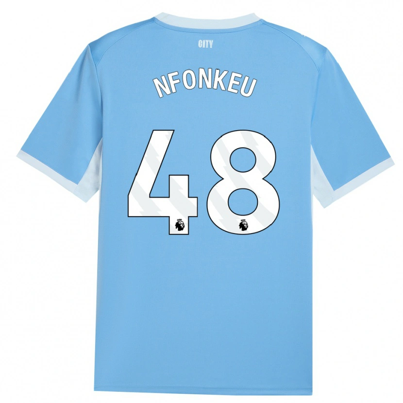 Danxen Kinder Brooklyn Nfonkeu #48 Hellhimmelblau Weiß Heimtrikot Trikot 2026/27 T-Shirt