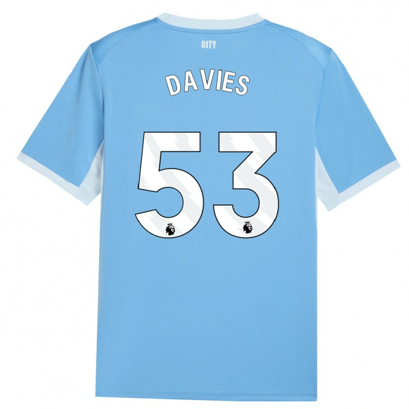 Danxen Kinder Mayzee Davies #53 Hellhimmelblau Weiß Heimtrikot Trikot 2026/27 T-Shirt