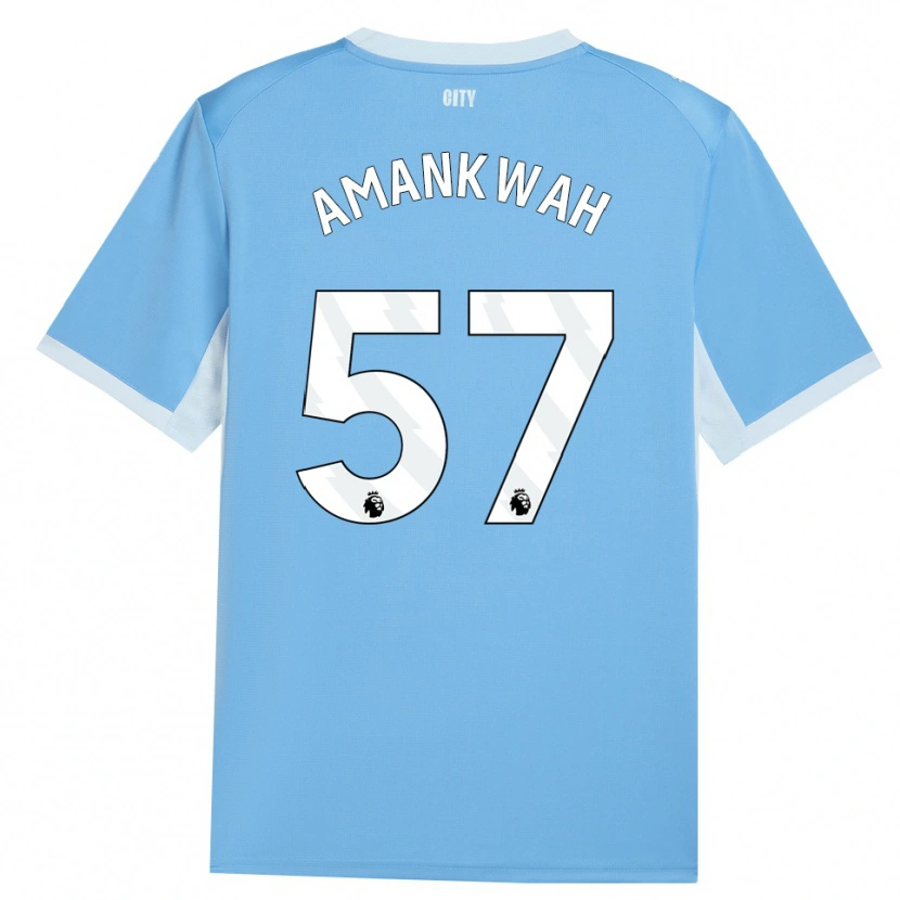 Danxen Kinder Yeboah Amankwah #57 Hellhimmelblau Weiß Heimtrikot Trikot 2026/27 T-Shirt