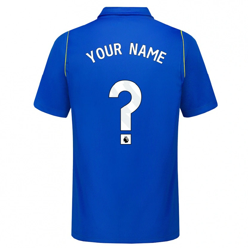 Danxen Kinder Ihren Namen #0 Blau Gelb Heimtrikot Trikot 2026/27 T-Shirt