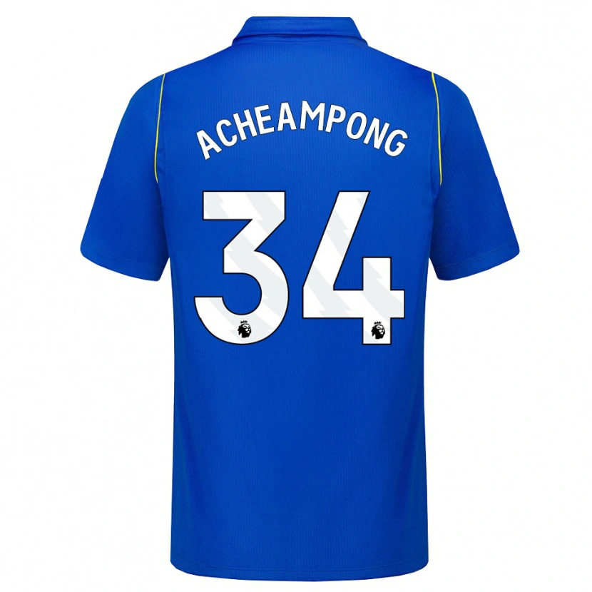 Danxen Kinder Josh Acheampong #34 Blau Gelb Heimtrikot Trikot 2026/27 T-Shirt