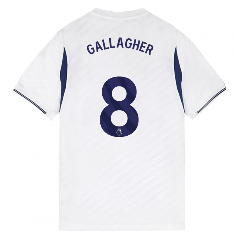 Danxen Kinder Conor Gallagher #8 Weiß Rot Violett Heimtrikot Trikot 2026/27 T-Shirt