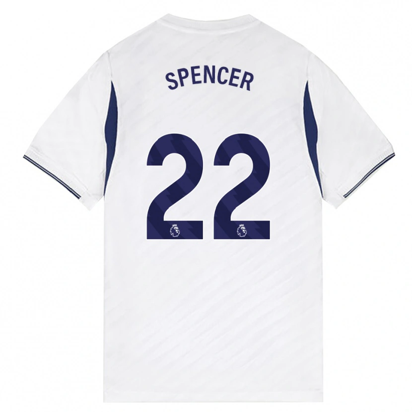 Danxen Kinder Rebecca Spencer #22 Weiß Rot Violett Heimtrikot Trikot 2026/27 T-Shirt