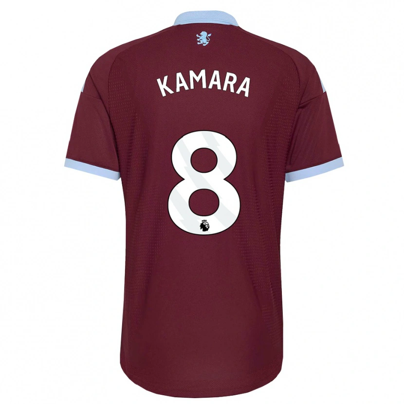 Danxen Kinder Boubacar Kamara #8 Kornblumenblau Burgund Heimtrikot Trikot 2026/27 T-Shirt