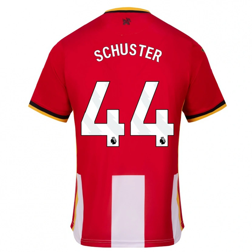 Danxen Kinder Jannik Schuster #44 Gelb Schwarz Rot Heimtrikot Trikot 2026/27 T-Shirt