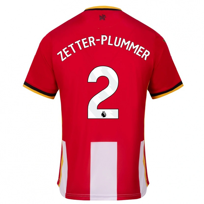 Danxen Kinder Josh Zetter-Plummer #2 Gelb Schwarz Rot Heimtrikot Trikot 2026/27 T-Shirt