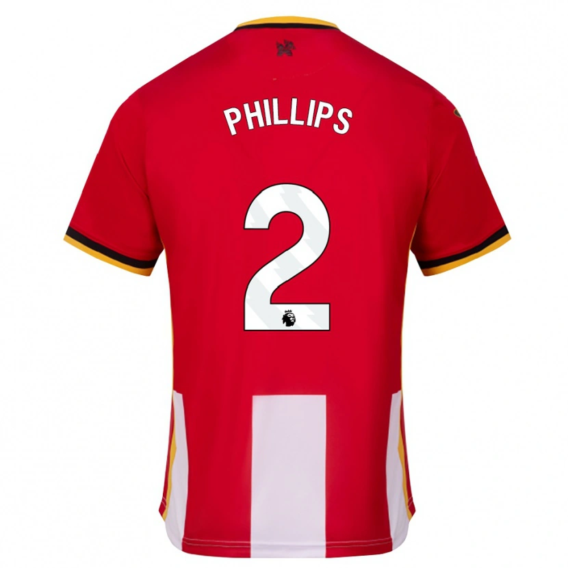Danxen Kinder Maddie Phillips #2 Gelb Schwarz Rot Heimtrikot Trikot 2026/27 T-Shirt