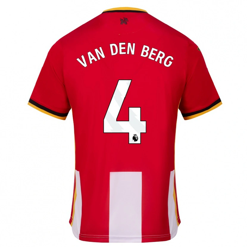 Danxen Kinder Sepp Van Den Berg #4 Gelb Schwarz Rot Heimtrikot Trikot 2026/27 T-Shirt