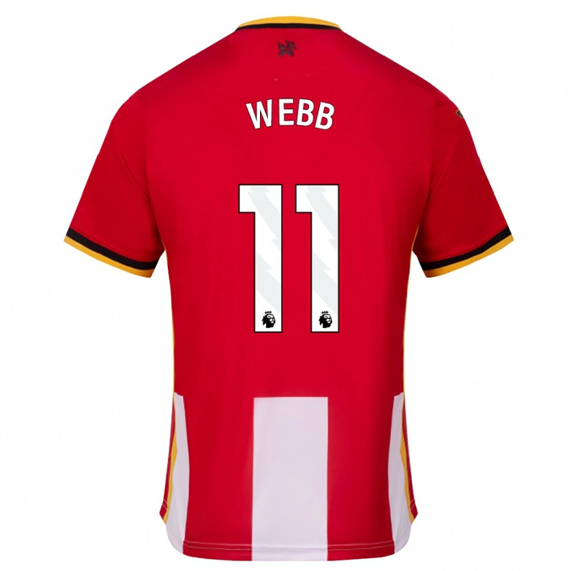 Danxen Kinder Chloe Webb #11 Gelb Schwarz Rot Heimtrikot Trikot 2026/27 T-Shirt