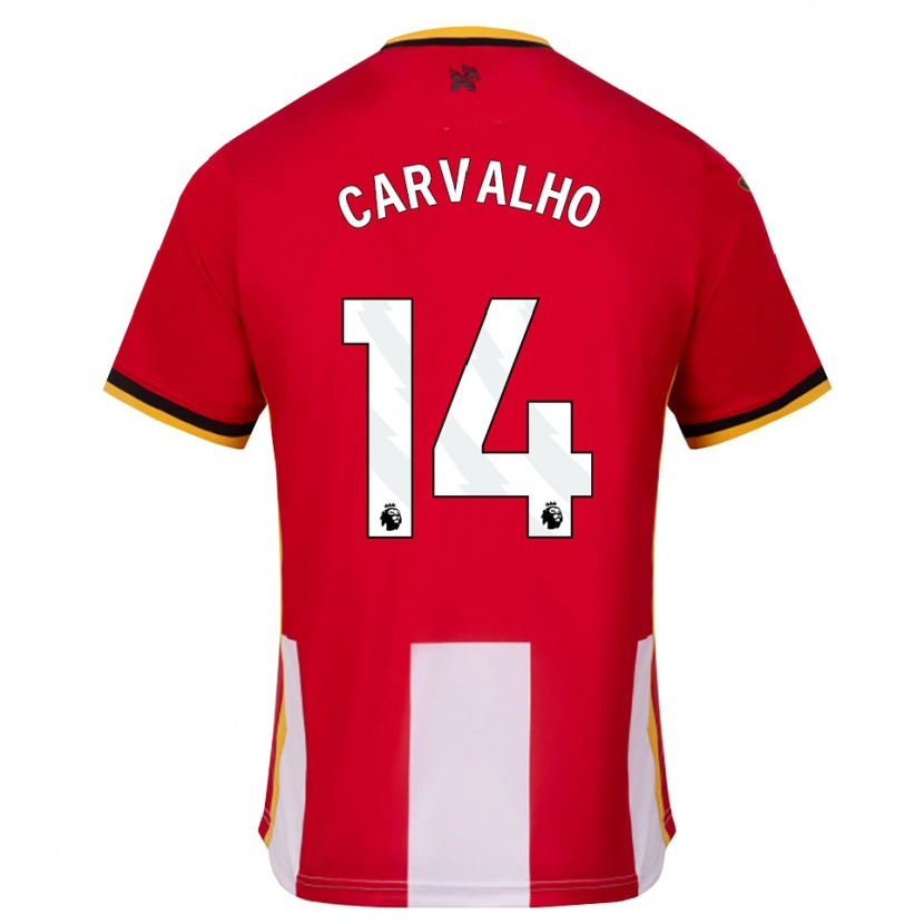 Danxen Kinder Fábio Carvalho #14 Gelb Schwarz Rot Heimtrikot Trikot 2026/27 T-Shirt