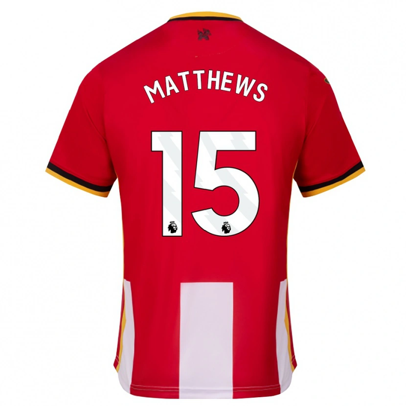 Danxen Kinder Kirsty Matthews #15 Gelb Schwarz Rot Heimtrikot Trikot 2026/27 T-Shirt