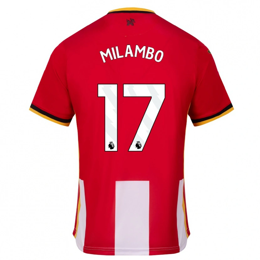 Danxen Kinder Antoni Milambo #17 Gelb Schwarz Rot Heimtrikot Trikot 2026/27 T-Shirt