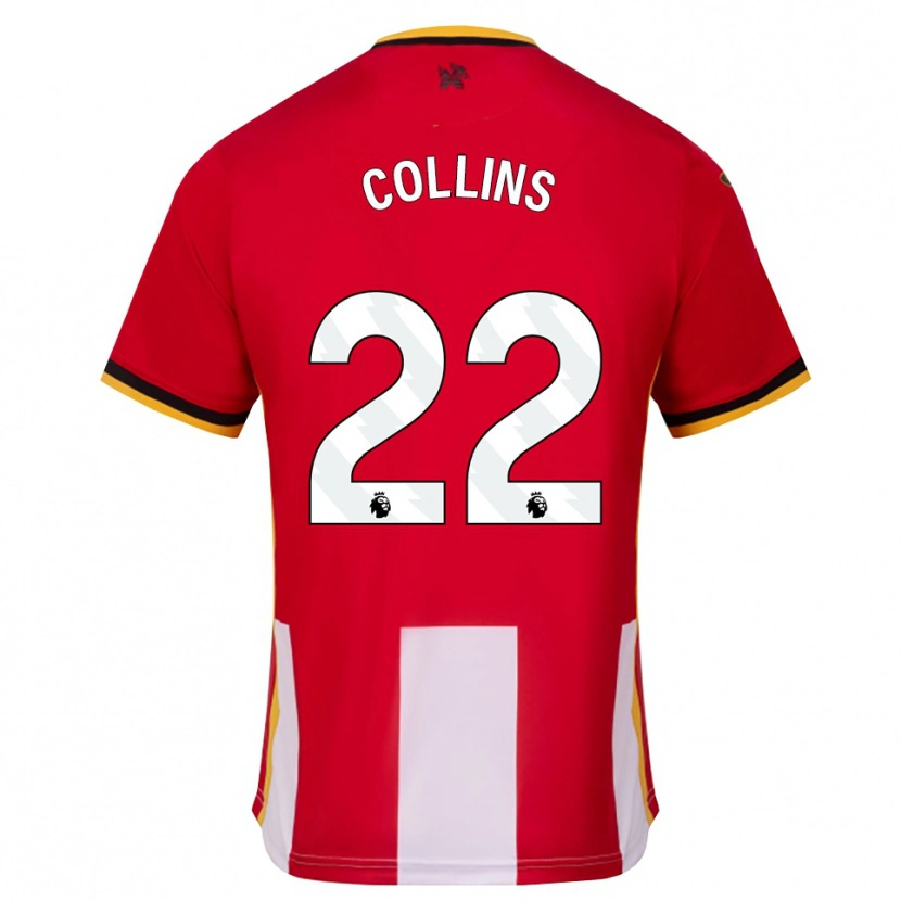 Danxen Kinder Nathan Collins #22 Gelb Schwarz Rot Heimtrikot Trikot 2026/27 T-Shirt