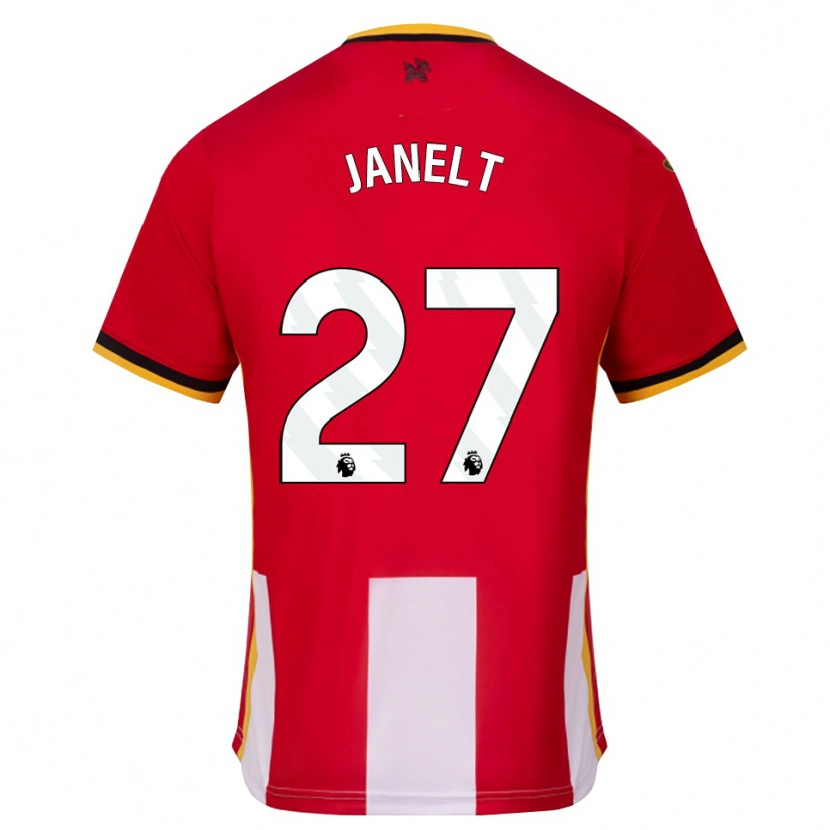 Danxen Kinder Vitaly Janelt #27 Gelb Schwarz Rot Heimtrikot Trikot 2026/27 T-Shirt