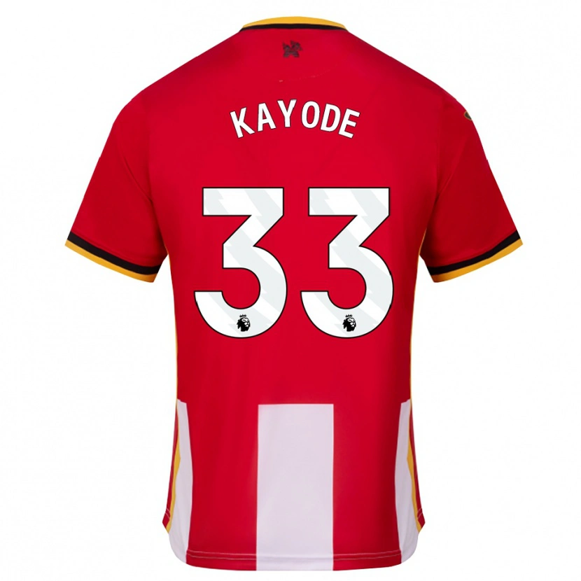 Danxen Kinder Michael Kayode #33 Gelb Schwarz Rot Heimtrikot Trikot 2026/27 T-Shirt