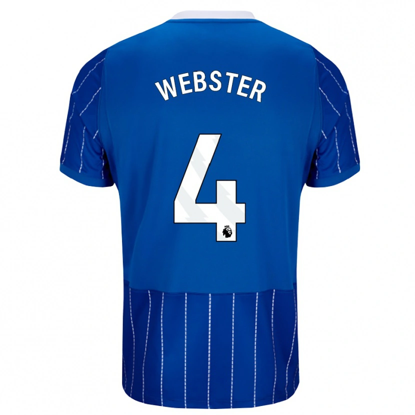 Danxen Kinder Adam Webster #4 Mittelblau Weiß Heimtrikot Trikot 2026/27 T-Shirt