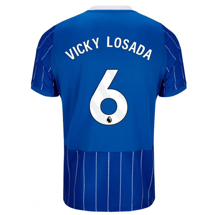 Danxen Kinder María Victoria Losada Gómez #6 Mittelblau Weiß Heimtrikot Trikot 2026/27 T-Shirt