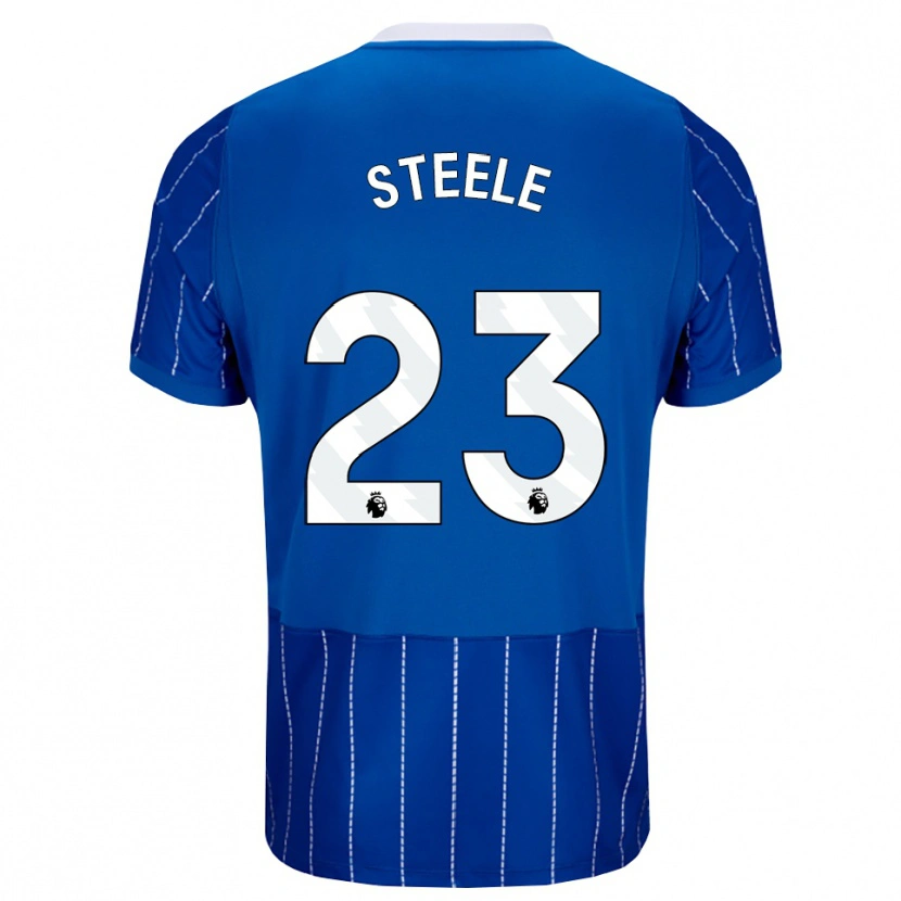 Danxen Kinder Jason Steele #23 Mittelblau Weiß Heimtrikot Trikot 2026/27 T-Shirt