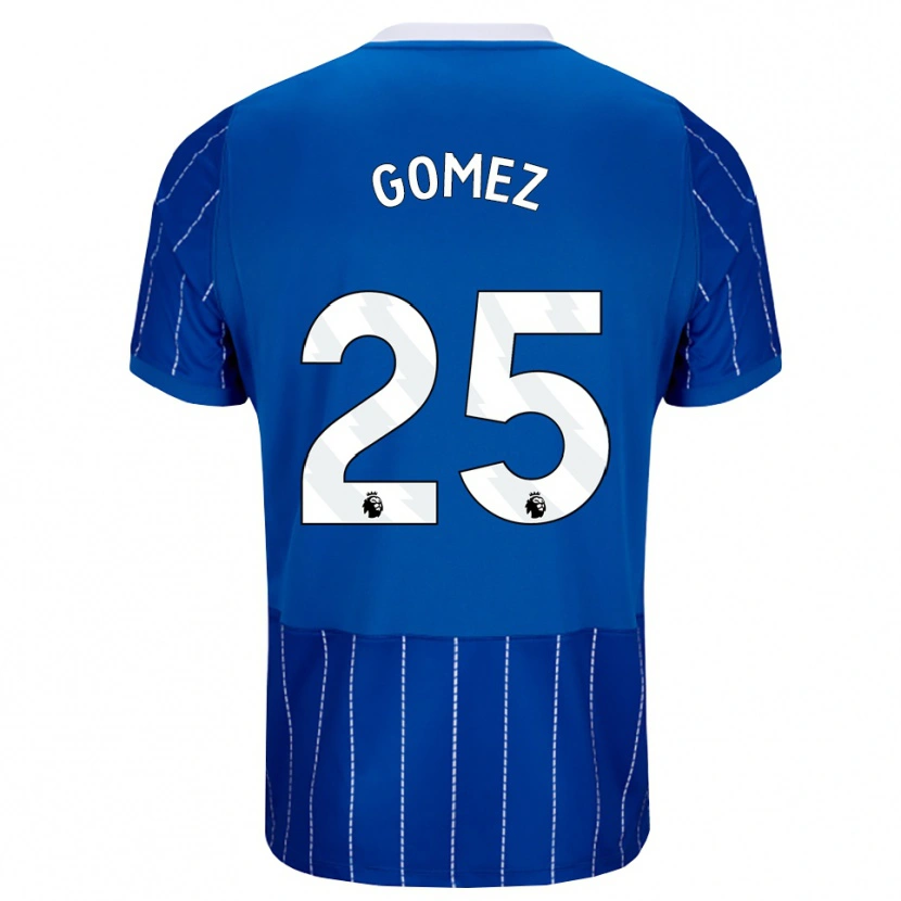 Danxen Kinder Diego Gómez #25 Mittelblau Weiß Heimtrikot Trikot 2026/27 T-Shirt