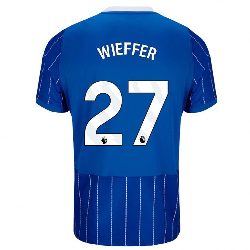 Danxen Kinder Mats Wieffer #27 Mittelblau Weiß Heimtrikot Trikot 2026/27 T-Shirt