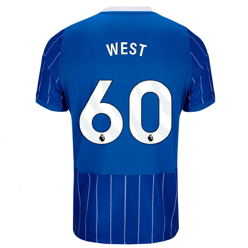 Danxen Kinder Aidan West #60 Mittelblau Weiß Heimtrikot Trikot 2026/27 T-Shirt