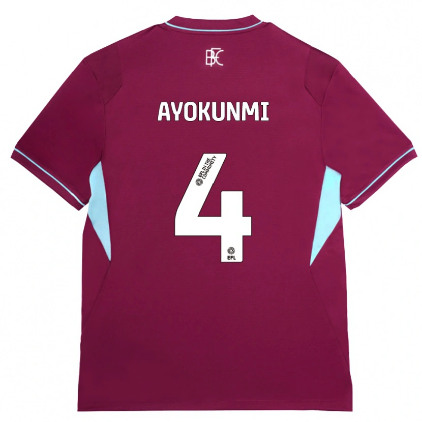 Danxen Kinder Darren Ayokunmi #4 Burgund Grün Heimtrikot Trikot 2026/27 T-Shirt