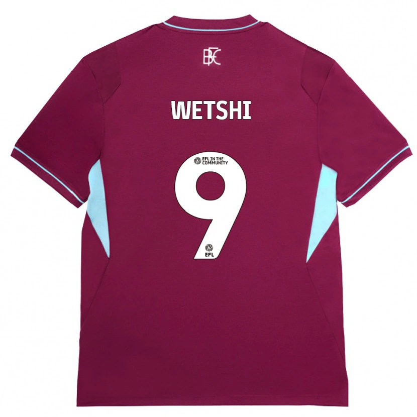 Danxen Kinder Benji Wetshi #9 Burgund Grün Heimtrikot Trikot 2026/27 T-Shirt