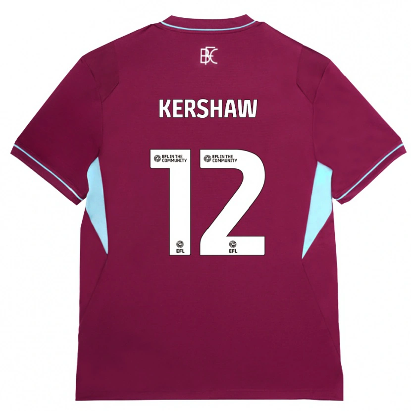Danxen Kinder Joe Kershaw #12 Burgund Grün Heimtrikot Trikot 2026/27 T-Shirt