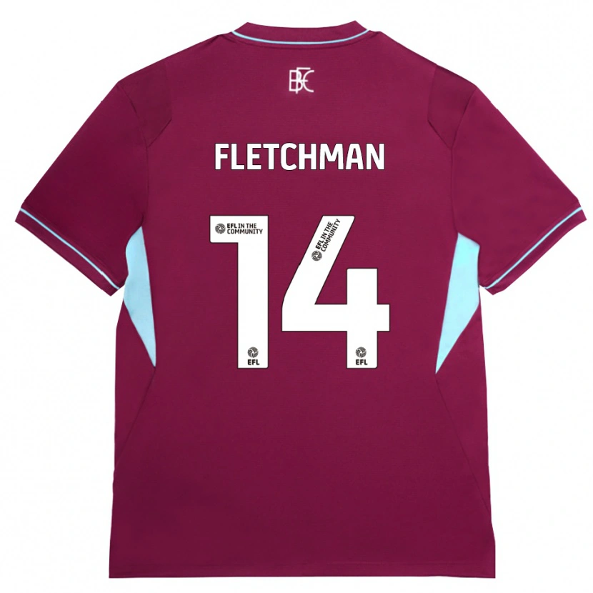 Danxen Kinder Diandro Fletchman #14 Burgund Grün Heimtrikot Trikot 2026/27 T-Shirt