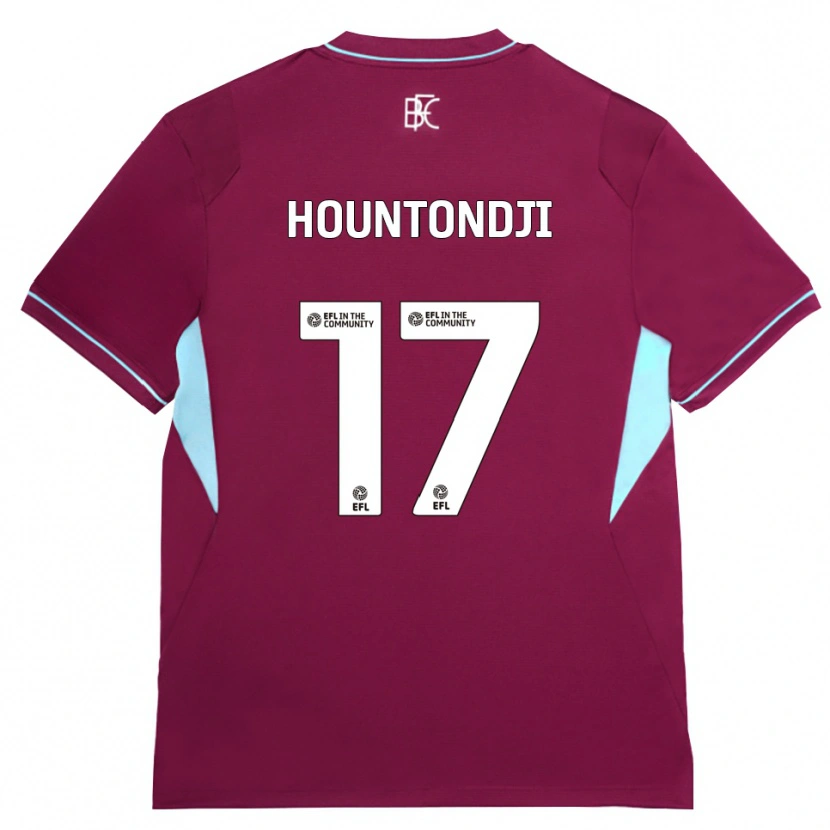 Danxen Kinder Andréas Hountondji #17 Burgund Grün Heimtrikot Trikot 2026/27 T-Shirt
