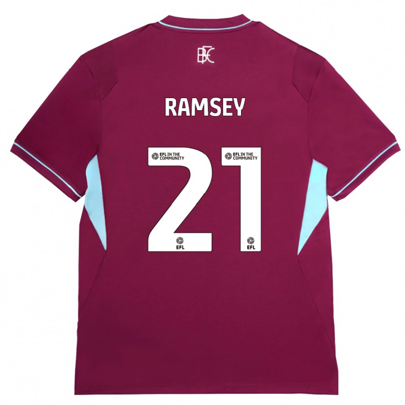 Danxen Kinder Aaron Ramsey #21 Burgund Grün Heimtrikot Trikot 2026/27 T-Shirt