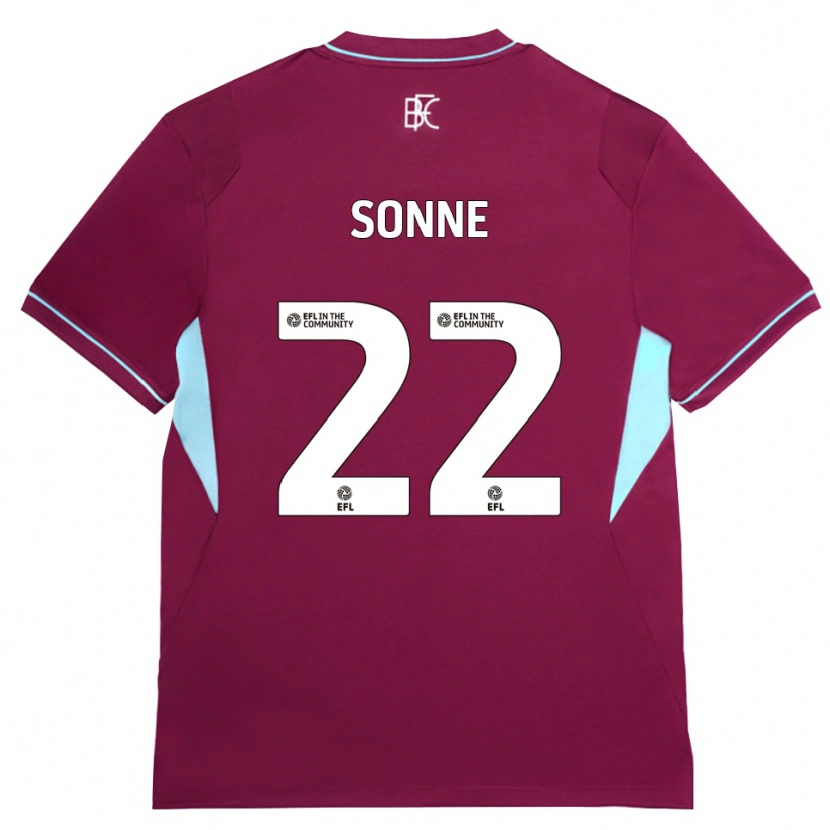 Danxen Kinder Oliver Sonne #22 Burgund Grün Heimtrikot Trikot 2026/27 T-Shirt