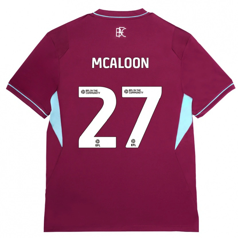Danxen Kinder Naoisha Mcaloon #27 Burgund Grün Heimtrikot Trikot 2026/27 T-Shirt