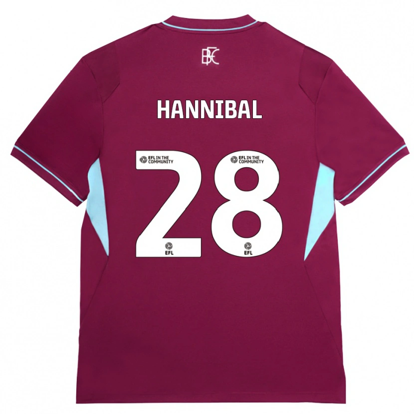 Danxen Kinder Hannibal Mejbri #28 Burgund Grün Heimtrikot Trikot 2026/27 T-Shirt