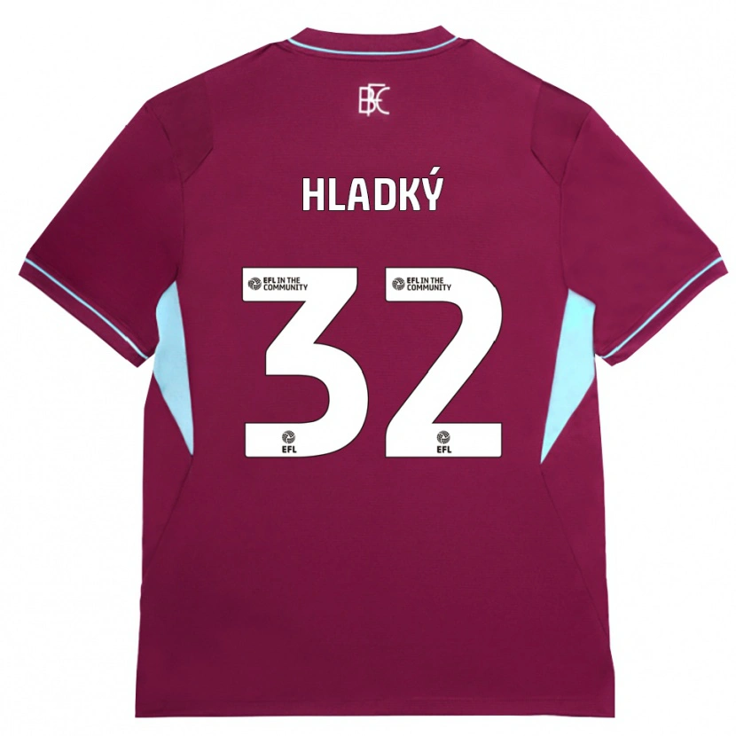 Danxen Kinder Vaclav Hladky #32 Burgund Grün Heimtrikot Trikot 2026/27 T-Shirt