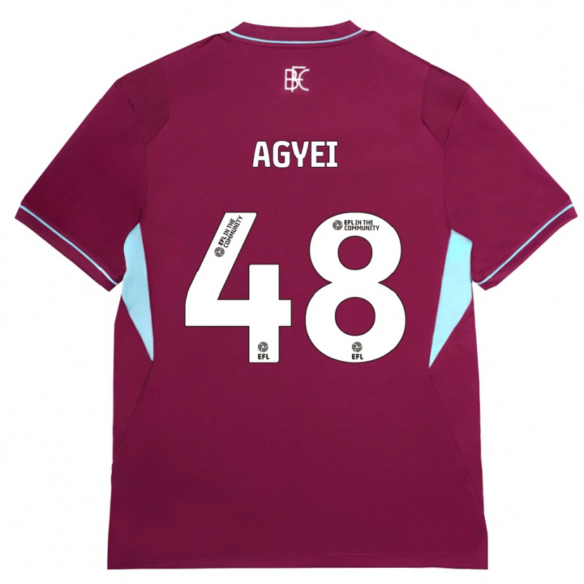 Danxen Kinder Enock Agyei #48 Burgund Grün Heimtrikot Trikot 2026/27 T-Shirt