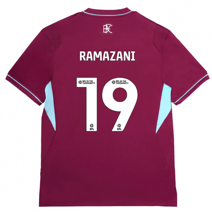 Danxen Kinder Largie Ramazani #19 Burgund Grün Heimtrikot Trikot 2026/27 T-Shirt