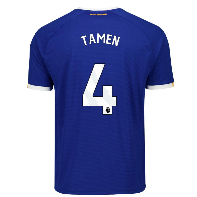 Danxen Kinder William Tamen #4 Blau Weiß Gelb Heimtrikot Trikot 2026/27 T-Shirt