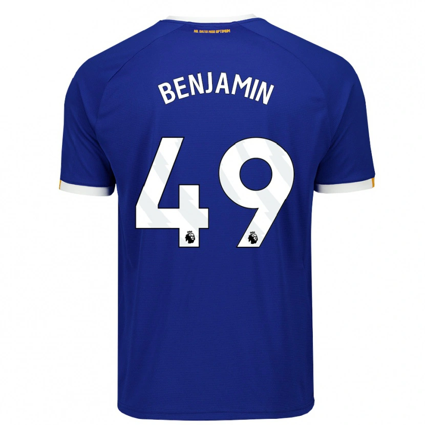 Danxen Kinder Omari Benjamin #49 Blau Weiß Gelb Heimtrikot Trikot 2026/27 T-Shirt