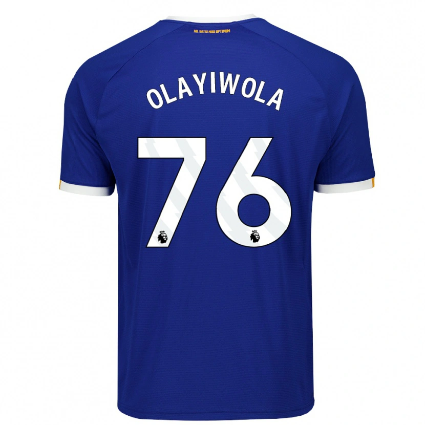 Danxen Kinder Malik Olayiwola #76 Blau Weiß Gelb Heimtrikot Trikot 2026/27 T-Shirt