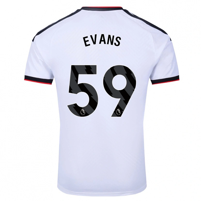 Danxen Kinder Aidan Evans #59 Weiß Schwarz Rot Heimtrikot Trikot 2026/27 T-Shirt