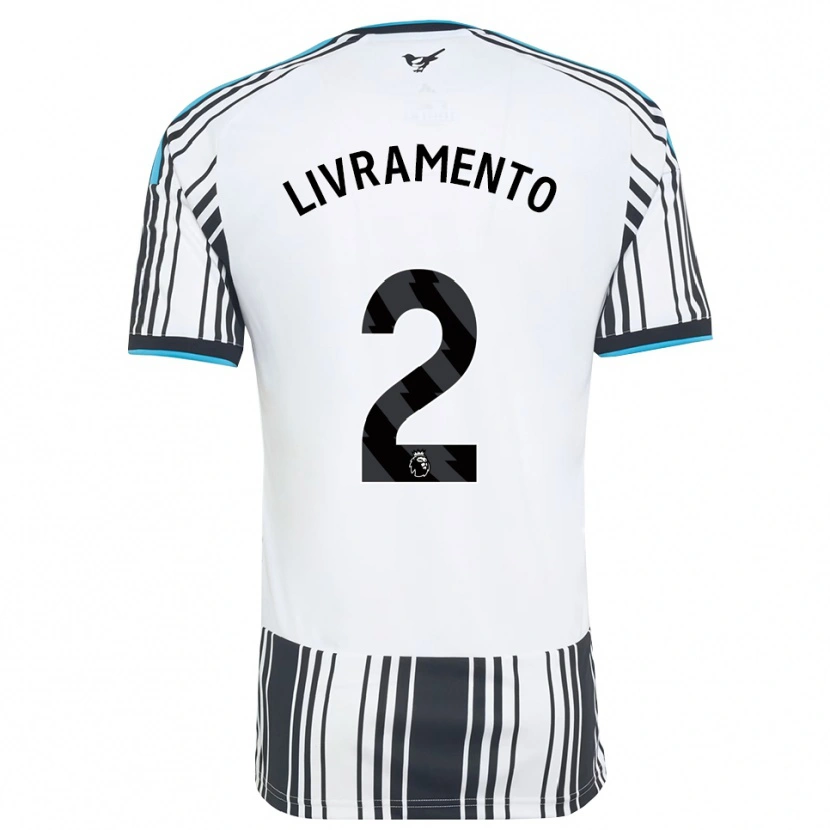 Danxen Kinder Tino Livramento #2 Himmelsblau Schwarz Weiß Heimtrikot Trikot 2026/27 T-Shirt