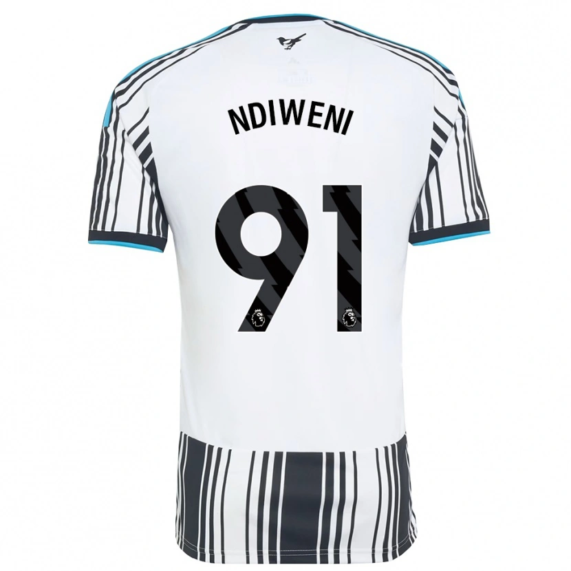 Danxen Kinder Ethan Ndiweni #91 Himmelsblau Schwarz Weiß Heimtrikot Trikot 2026/27 T-Shirt