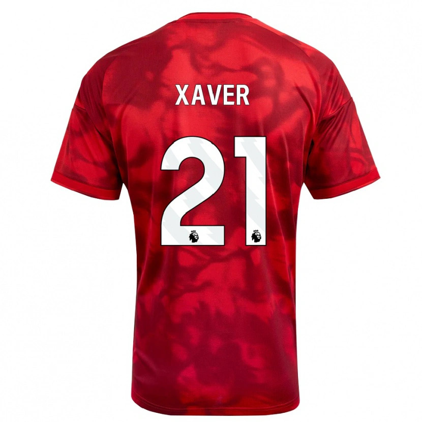 Danxen Kinder Xaver Schlager #21 Karmesin Weiß Heimtrikot Trikot 2026/27 T-Shirt