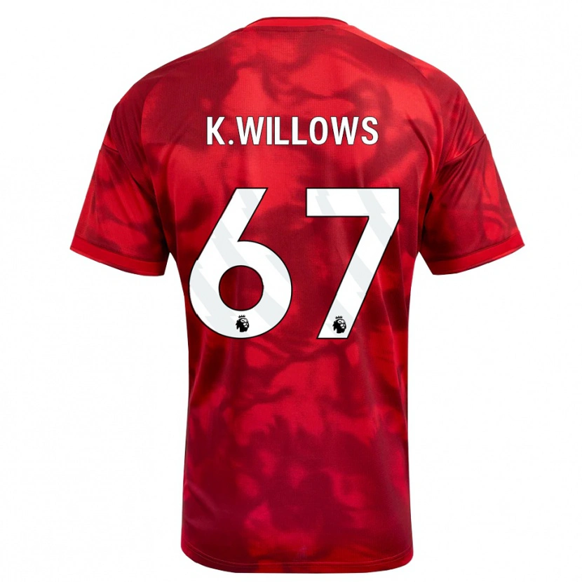 Danxen Kinder Keehan Willows #67 Karmesin Weiß Heimtrikot Trikot 2026/27 T-Shirt