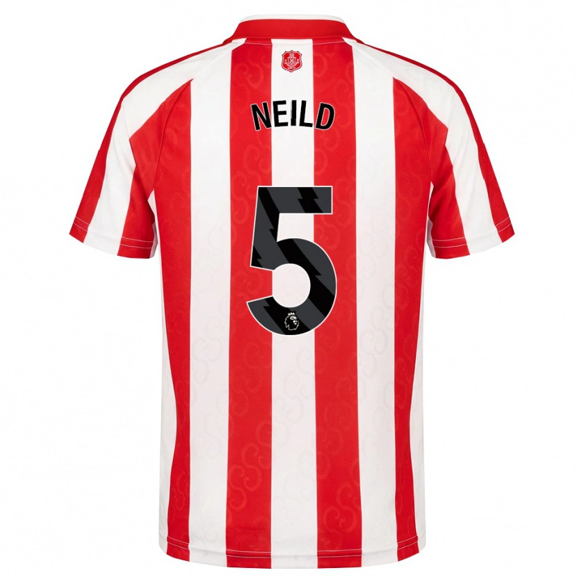 Danxen Kinder Joe Neild #5 Rot Weiß Schwarz Heimtrikot Trikot 2026/27 T-Shirt